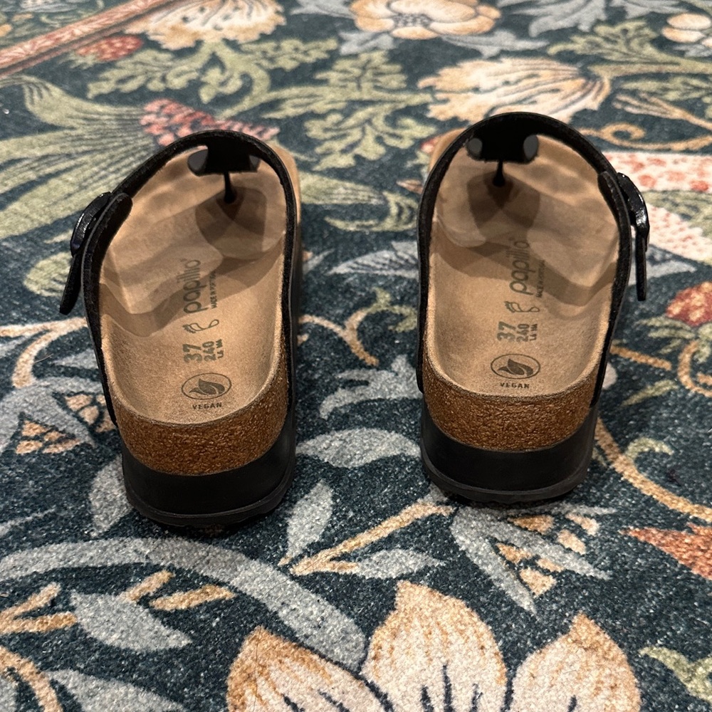 Birkenstock Papillio Birkenstock Gizeh Platform Sandal Vegan Size 37 (6) Black - Picture 4 of 6